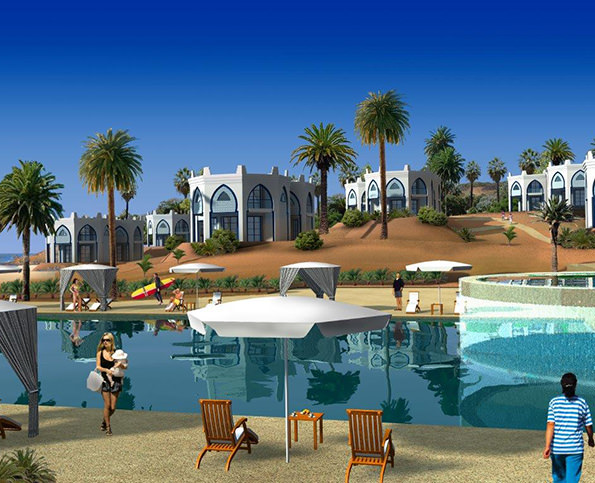 Poollandschaft & Bungalows Hotel in Tunesien